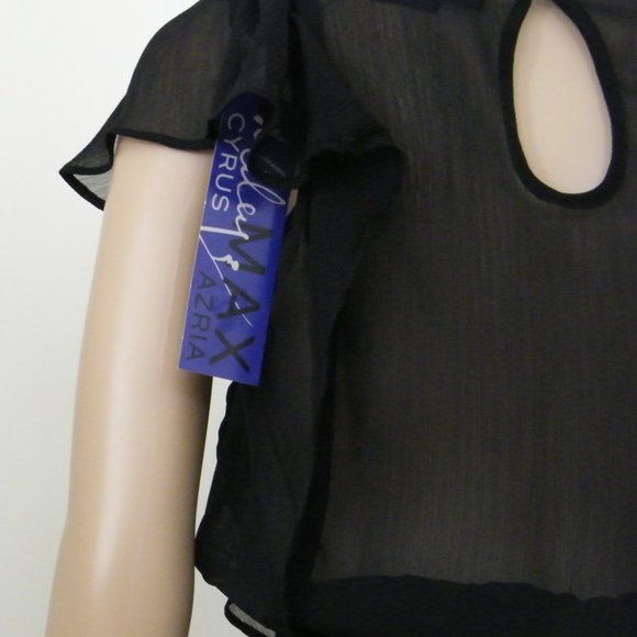 Miley Cyrus Maz Azria Shear Ruffled L #MM567700 - Picture 6 of 12